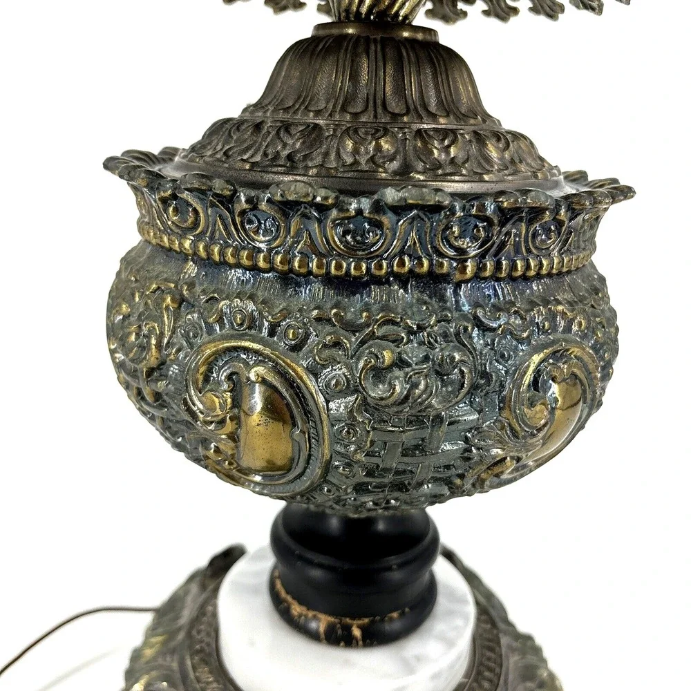 1971 EF Industries Table Lamp #145 Victorian Banquet Globe Hollywood Regency‎